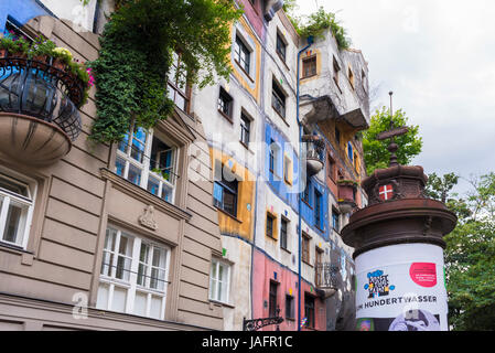 Hundertwasser-Wohnprojekt, Wien, Österreich Stockfoto