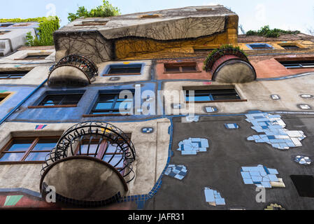 Hundertwasser-Wohnprojekt, Wien, Österreich Stockfoto