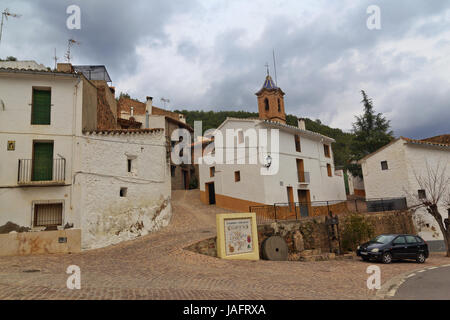 Alcudia de Veo ein Bergdorf im Parque Natural Serra d'Espada in der Provinz Castellon, Spanien Stockfoto