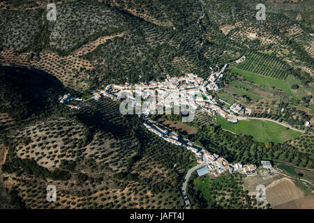 Bergdorf La Muela, in der Nähe von Algodonales, Provinz Cádiz, Andalusien, Spanien Stockfoto