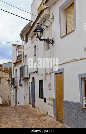 Alcudia de Veo ein Bergdorf im Parque Natural Serra d'Espada in der Provinz Castellon, Spanien Stockfoto