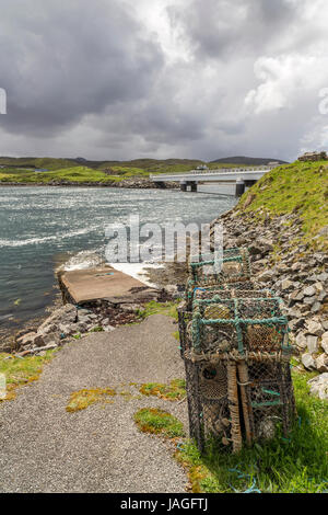 Slipanlage am Great Bernera Bridge, Isle of Lewis, Western Isles, äußeren Hebriden, Schottland, Vereinigtes Königreich Stockfoto