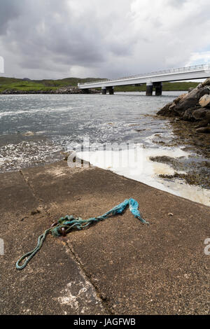 Slipanlage am Great Bernera Bridge, Isle of Lewis, Western Isles, äußeren Hebriden, Schottland, Vereinigtes Königreich Stockfoto