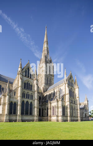 Salisbury Kathedrale, Salisbury, Wiltshire, England, Vereinigtes Königreich Stockfoto