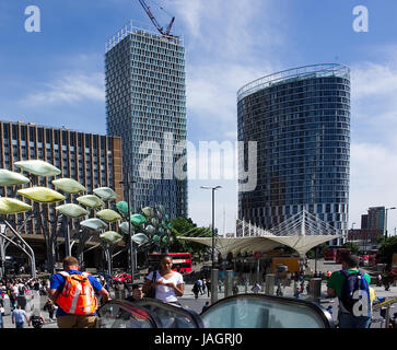 London-Stratford, Menschen am belebten Samstag Nachmittag, 03.06.2017. Stockfoto