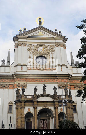 Barocke Kirche des Heiligen Ignatius von Loyola, Prag Stockfoto