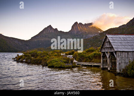 Australien, Tasmanien, Rundweg, Dove Lake, Cradle Mountain Nationalpark, Stockfoto