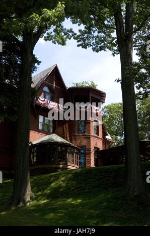Das Haus von Mark Twain in Hartford, CT Stockfoto