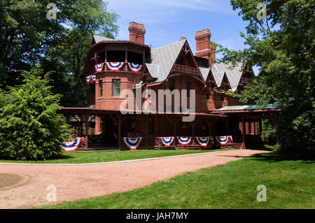 Das Haus von Mark Twain in Hartford, Connecticut, USA Stockfoto