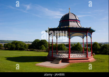 Magdalen grün und Musikpavillon bei Dundee West End. Liegt am nördlichen Ufer des Firth of Tay Dundee ist die viertgrößte Stadt in Schottland. Stockfoto