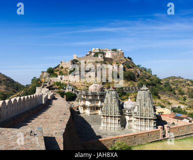 Kumbhalgarh Fort, Rajasthan, Indien.  Kumbhalgarh ist eine Mewar Festung im Rajsamand Bezirk von Rajasthan Zustand im Westen Indiens und ist weltbekannt für seine große Geschichte. Stockfoto