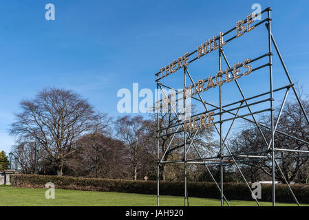 Nathan Coley ausstellen, es wird sein kein Wunder hier, Scottish National Gallery of Modern Art, Edinburgh, Schottland Stockfoto