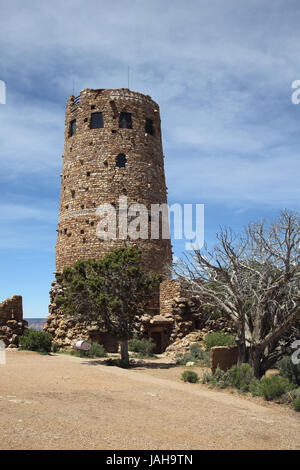 Desert View Watchtower am Südrand des Grand Canyon in arizona Stockfoto