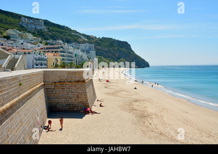 Sesimbra Beach. Portugal Stockfoto