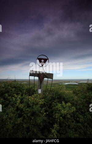 Eine Sculpulture zum Gedenken an die Fischer von Salthouse, Norfolk Bestandteil der Skulpturenweg Stockfoto