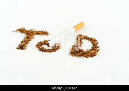 Tabak Und Zigarette als Symbol Für Den Tod Stockfoto