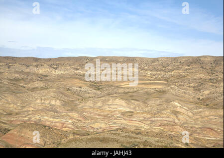 Landschaft in der Nähe des Klosters von David Gareja. Georgien. Stockfoto