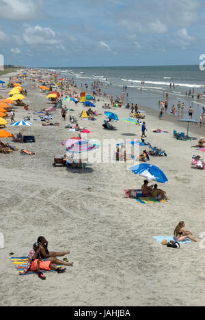 Folly Beach in Charleston, South Carolina, USA. Stockfoto