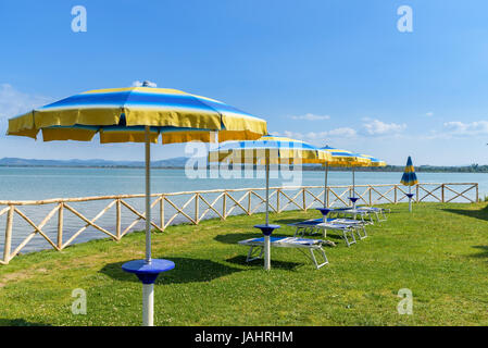 Sommer am Trasimeno See, Umbrien, Italien Stockfoto