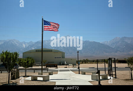 Ca 03264-00 ... Kalifornien - heiß, windig und trockenen Tag im 2. Weltkrieg japanischen Internierungslager von manzanar, ein National Historic Site in Owens Valley. Stockfoto