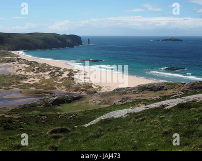 Sandwood Bay in der Nähe von Cape Wrath, Schottland Stockfoto