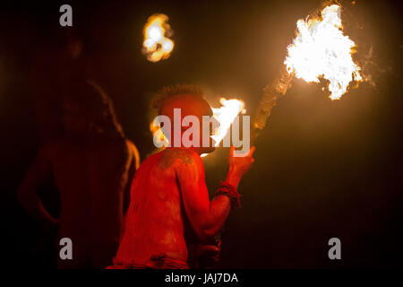 30. jährlichen Beltane Fire Festival auf Calton Hill in Edinburgh, Schottland mit: feurige Heiden wo: Edinburgh, Vereinigtes Königreich bei: Kredit-30. April 2017: Euan Cherry/WENN.com Stockfoto