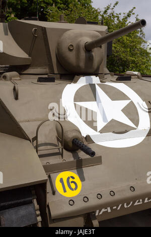 Eine amerikanische Weltkrieg zwei Tank bei der tote Ecke Museum in der Normandie, Frankreich Stockfoto