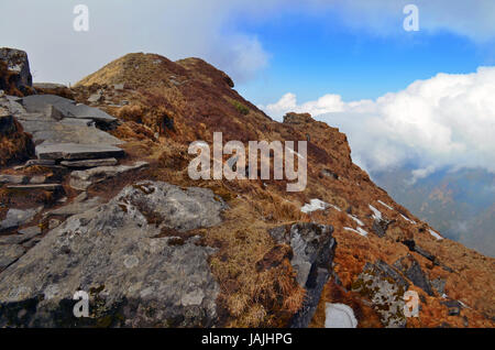 Trübe bergigen Landschaft im Himalaya. Nepal Stockfoto