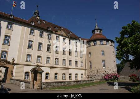 Deutschland, langen Schloss, Schloss lange Schloss, Residenz der Familie Hohenlohe-Langenburg, Stockfoto