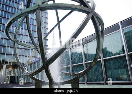 Deutschland, Hamburg, Bürohaus, Reederei Hamburg Süd, Brunnen, "Willy Brandt Straße", Stockfoto