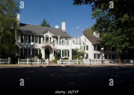 Die frühen amerikanischen Architektur des Graduate Club und das Visitor Center der Yale University in New Haven, Connecticut, USA Stockfoto