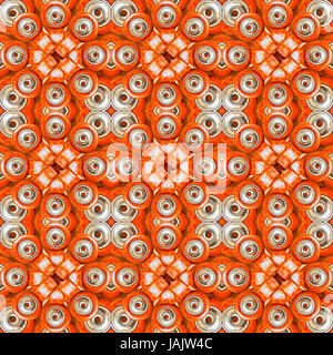 High-Tech-futuristischen abstrakte digitale Stil Muster Artwork in orange und Grau-Tönen. Stockfoto
