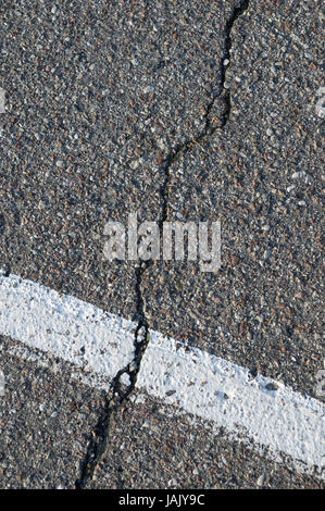 Konzeption, Asphalt, Straße, Fissur, Auswahl, Stockfoto