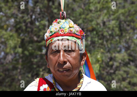 Qunitana Roo, Mexiko, Tulum, Mann, Volador, Porträt, Stockfoto