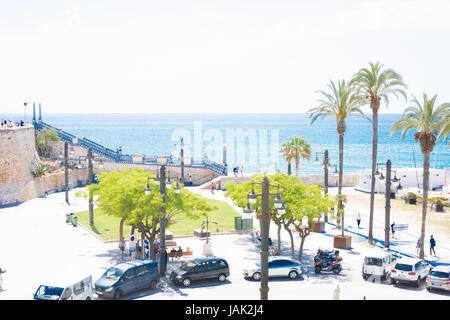 Sitges Sommerzeit Schwule Stadtstrand Stockfoto