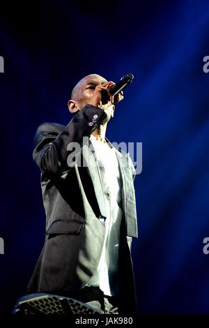 Maxi Jazz mit Faithless auf dem Isle Of Wight Festival 10. Juni 2016, Newport IOW Stockfoto