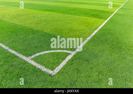 Fußball Fußball Feldlinie Stadion Rasen Stockfoto