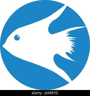 exotische Fische Silhouette Symbol Stock Vektor