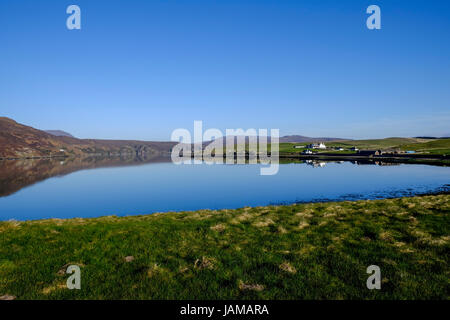 Kyle of Durness gesehen von Keoldale, Northern Highlands, Schottland, Vereinigtes Königreich. Stockfoto