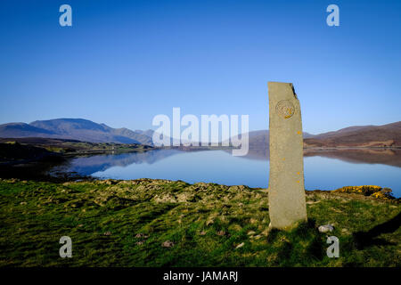 Kyle of Durness gesehen von Keoldale, Northern Highlands, Schottland, Vereinigtes Königreich. Stockfoto