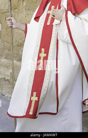 Papst-Anzug historisches Reenactment Gewohnheit, Religion und Weltanschauung Stockfoto