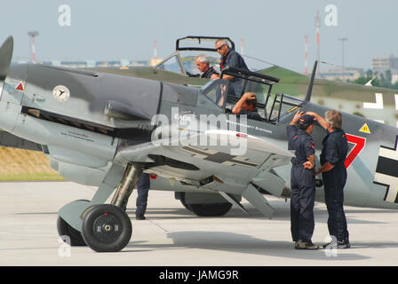 Luftfahrt-Masse, ILA, Berlin, Messerschmitt ME109, Nachbau, Stockfoto