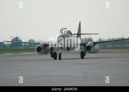 Luftfahrt-Masse, ILA, Berlin, Messerschmitt ME262, Flugbahn, Start zu Rollen, Stockfoto