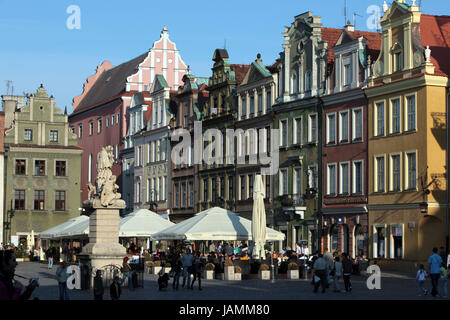 Polen, Posen, Poznan, Stary Rynek, quadratisch, Old Town, Alltag, Rynek, Rathausplatz, Stockfoto