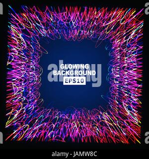 Bunte Linien bewegen. Glühende Abstract Vector Hintergrund. Stock Vektor