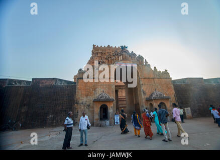 Brihadeeswara-Tempel in Thanjavur, Tamil Nadu, Indien. -Websites eines zum Weltkulturerbe UNESCO. Stockfoto