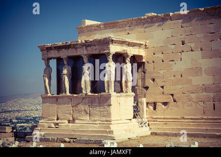 Erechtheion-Tempels in Athen, Griechenland Stockfoto