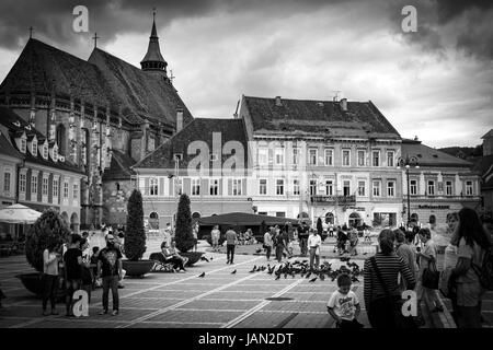 Brasov, einer Stadt in Rumänien, Altstadt, Stadt-Impressionen. Stockfoto