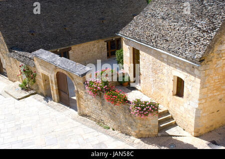 altes Dorf von Saint-Amand-von-Coly Stockfoto