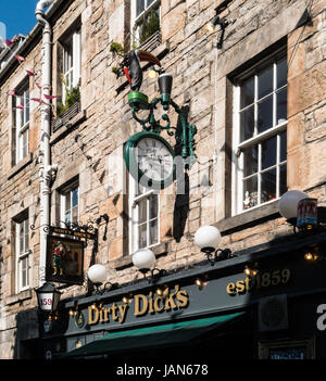 Dirty Dick's Pub, der Rose Street, Edinburgh Stockfoto